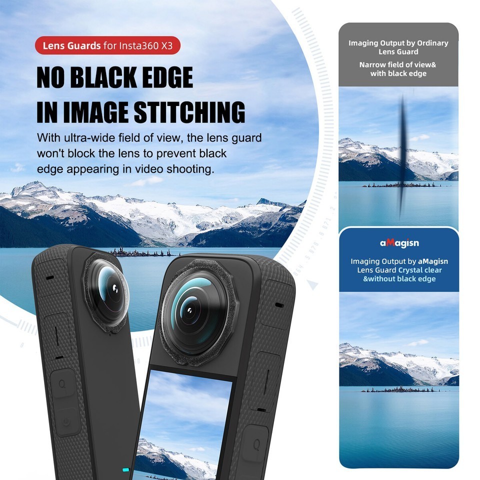 Lens Guards Cap Cover Lens Protector Sticky For Insta360 ONE X3 Sports Camera
