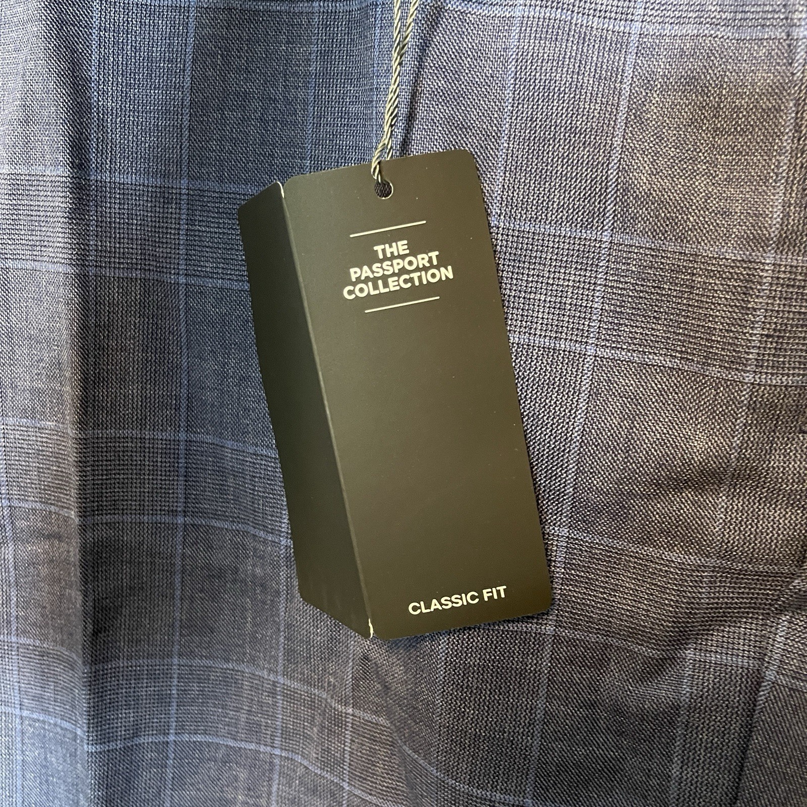 Michael Kors Mens Malone Classic Fit Plaid Wool Stretch Suit Pants Blue Comfort