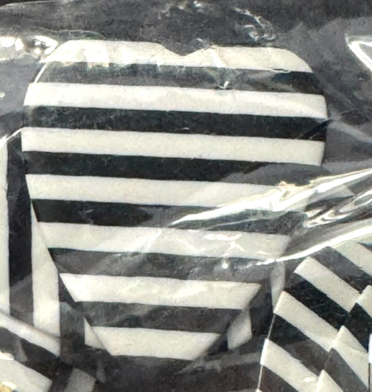 BULK Lot #28 - 1 Bag of 100 Guitar Picks Striped Design HEART SHAPED!