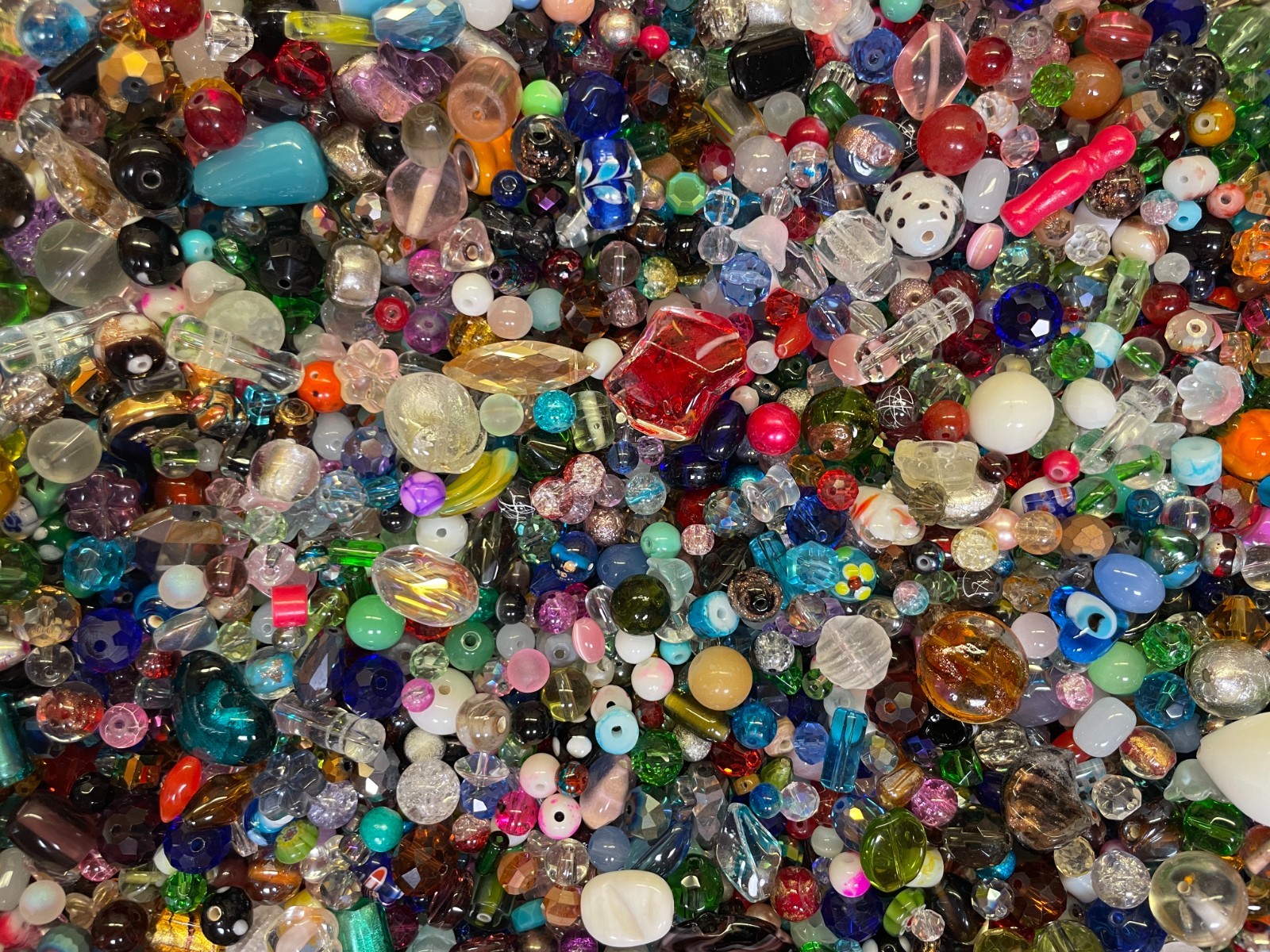 *~200~💕Piece Glass Loose Beads*7oz+ Bulk Mixed Lot #2 Craft Jewelry!!!😀*