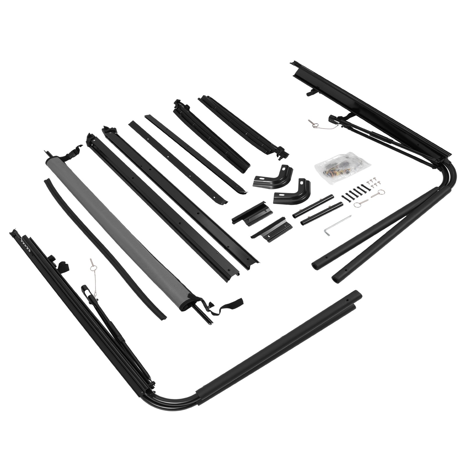Complete Soft Top Hardware Frame Bow Kit For 1987-1995 Jeep Wrangler YJ