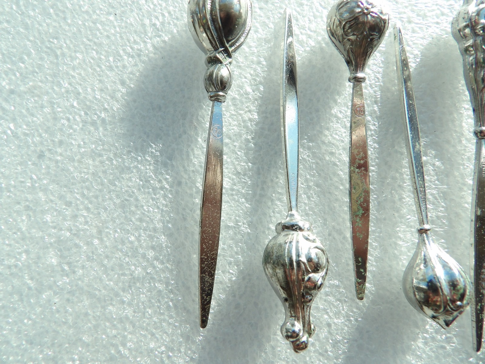 Vintage set of 12 TOW Sterling Creations Sterling Silver picks