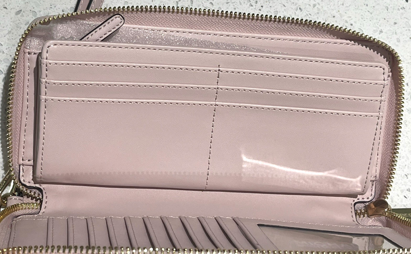 MICHAEL KORS JET SET TRAVEL LARGE CONTINENTAL WALLET BLUSH PINK MK SIGNATURE