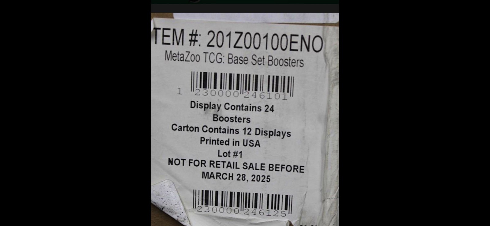 Metazoo Base Set Booster Box -NEW Sealed 24 Packs