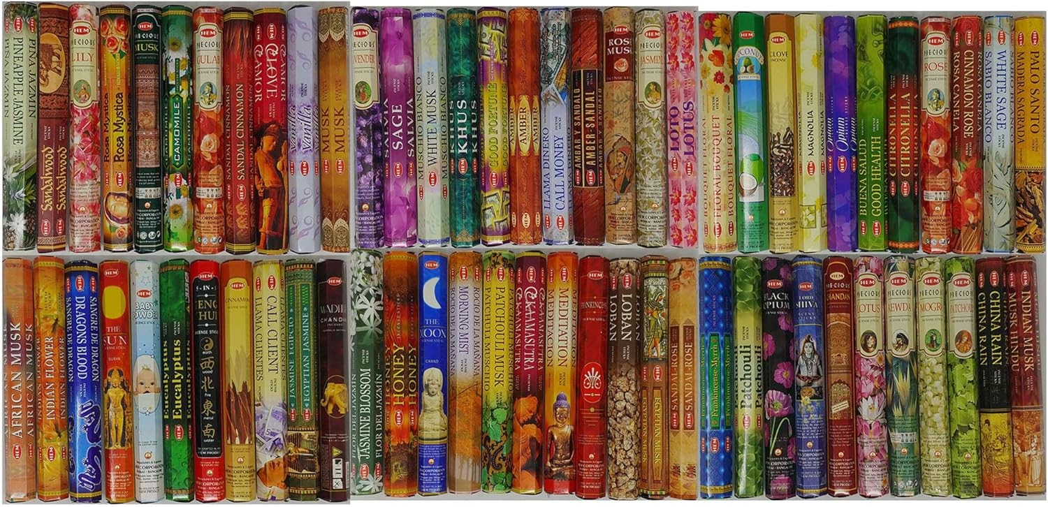 Hem Incense -15 Box Best Variety Pack 20 Sticks Each - 300 Sticks -FREE HOLDER
