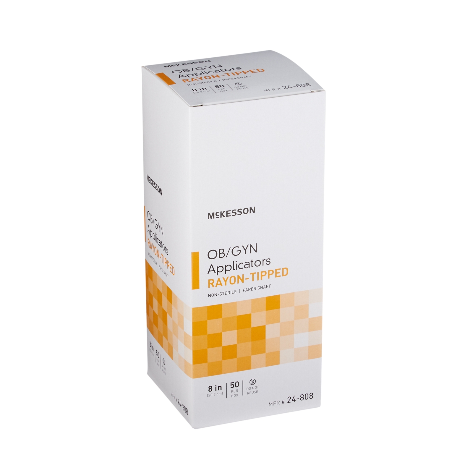 McKesson NonSterile OB/GYN Swab Rayon Swab 8” Length 24-808 1 Box of 50