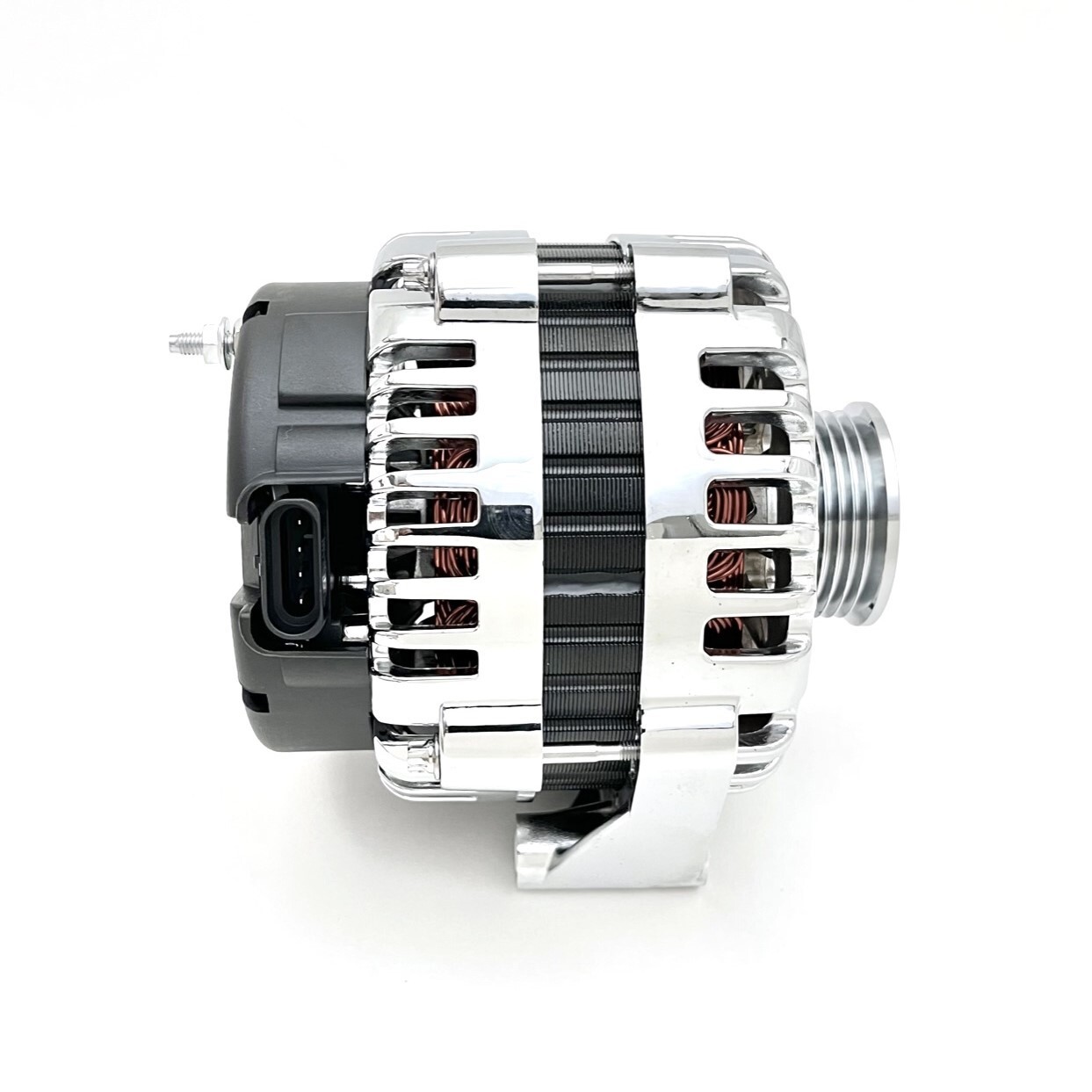 GM LS Alternator LS1 Truck 220 AMP AD244 4 Pin Connector 12V High Output Chrome