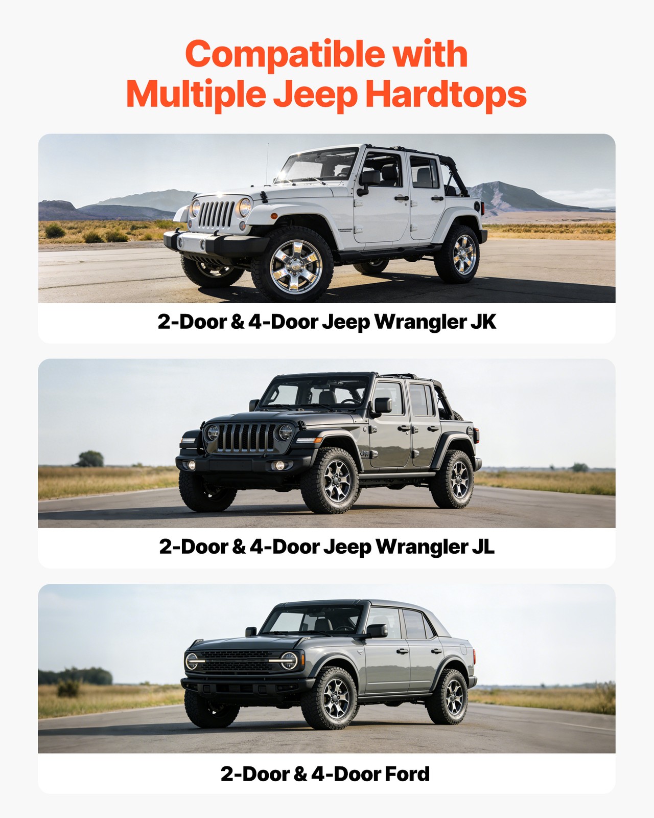 VEVOR Hard Top Remover Lift Hardtop Removal Roof Hoist Anti-Drop System for Jeep