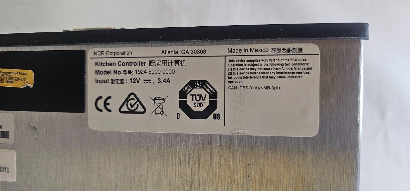 New NCR KC4 Kitchen Controller w/ 1.6Ghz Dual Core, 8GB DDR3, 64GB SSD, No OS