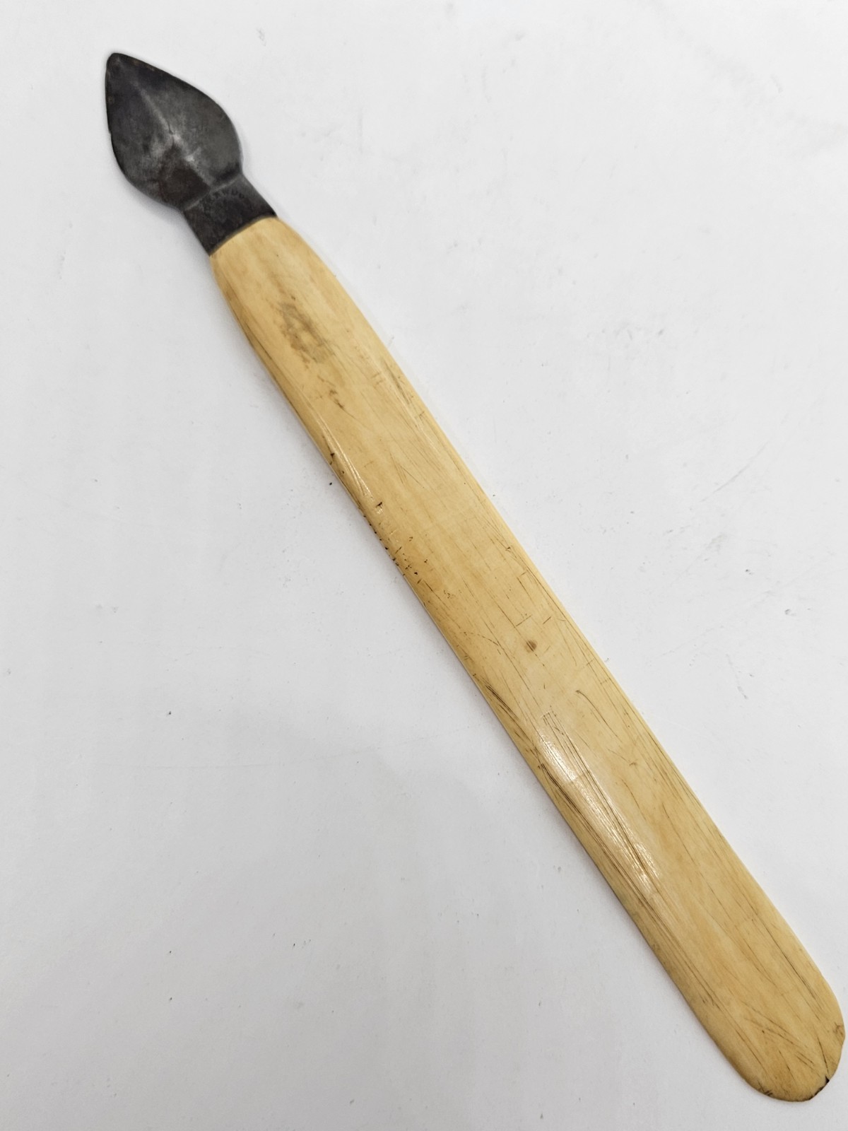 Antique 1800's Single Blade Bloodletting Quack Medical Scalpel Fleam Bone Handle