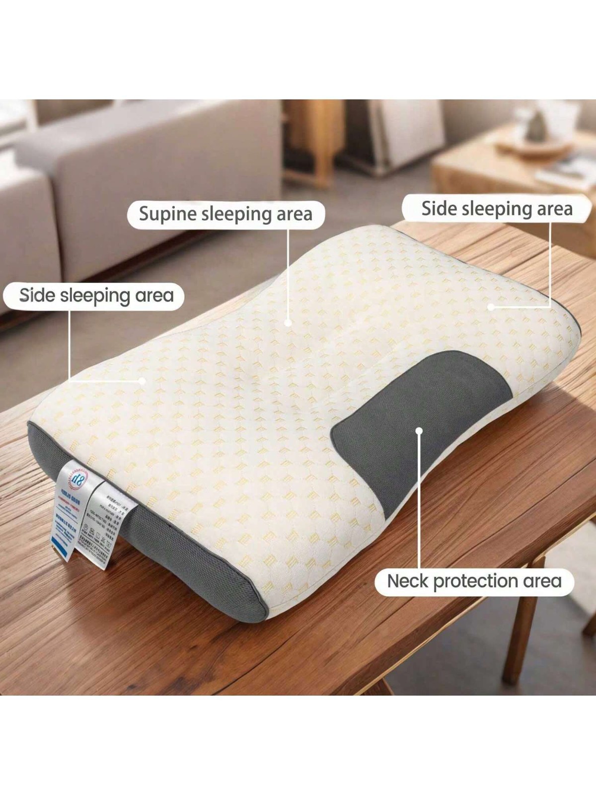 2 PCS Ergonomic Neck Pillow Massage Adjustable Soft Sleeping Pillow 100% UPGRADE