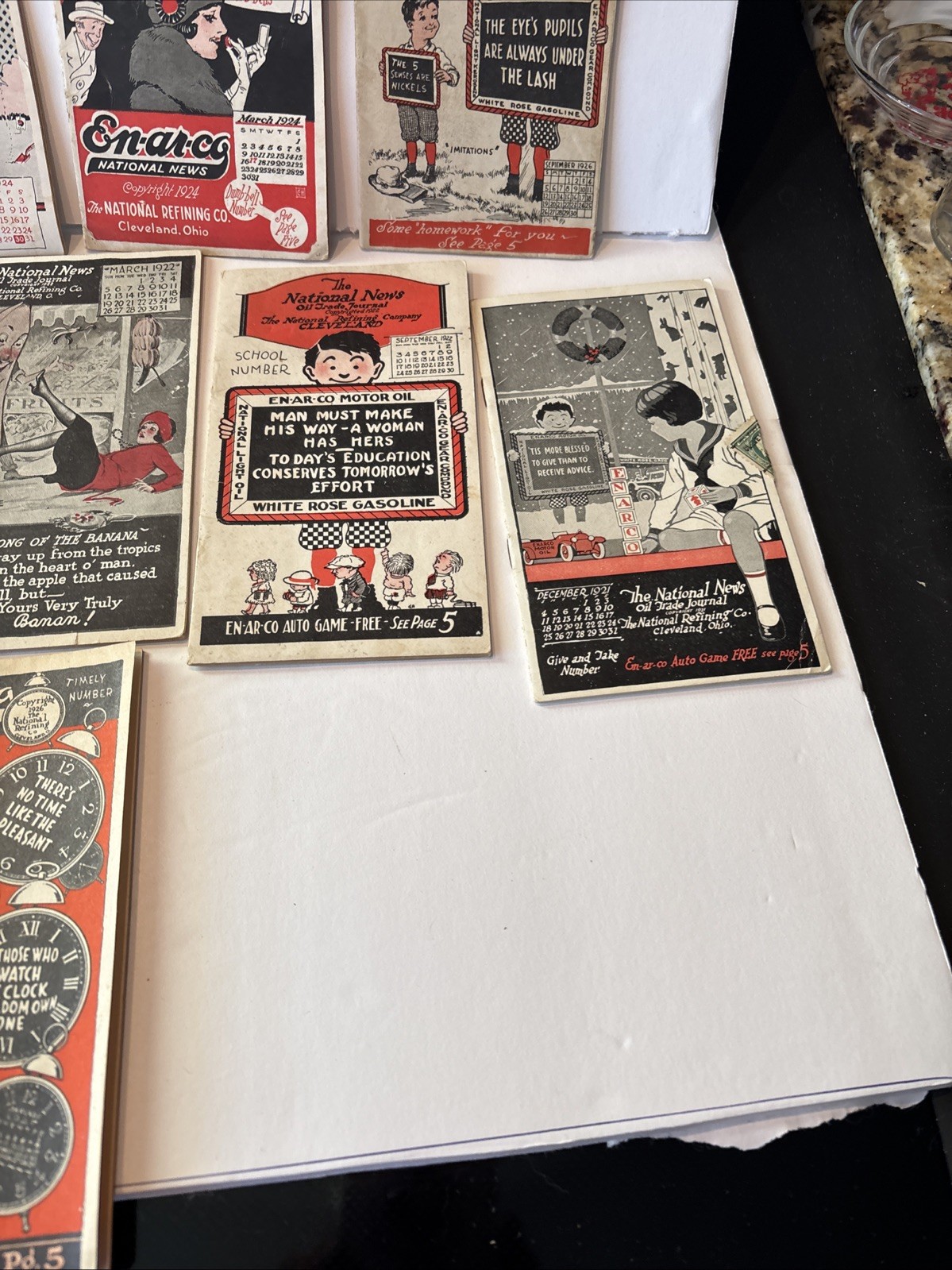 Ten Vintage En-ar-co National News Pamphlets. 1922-1924 Enarco