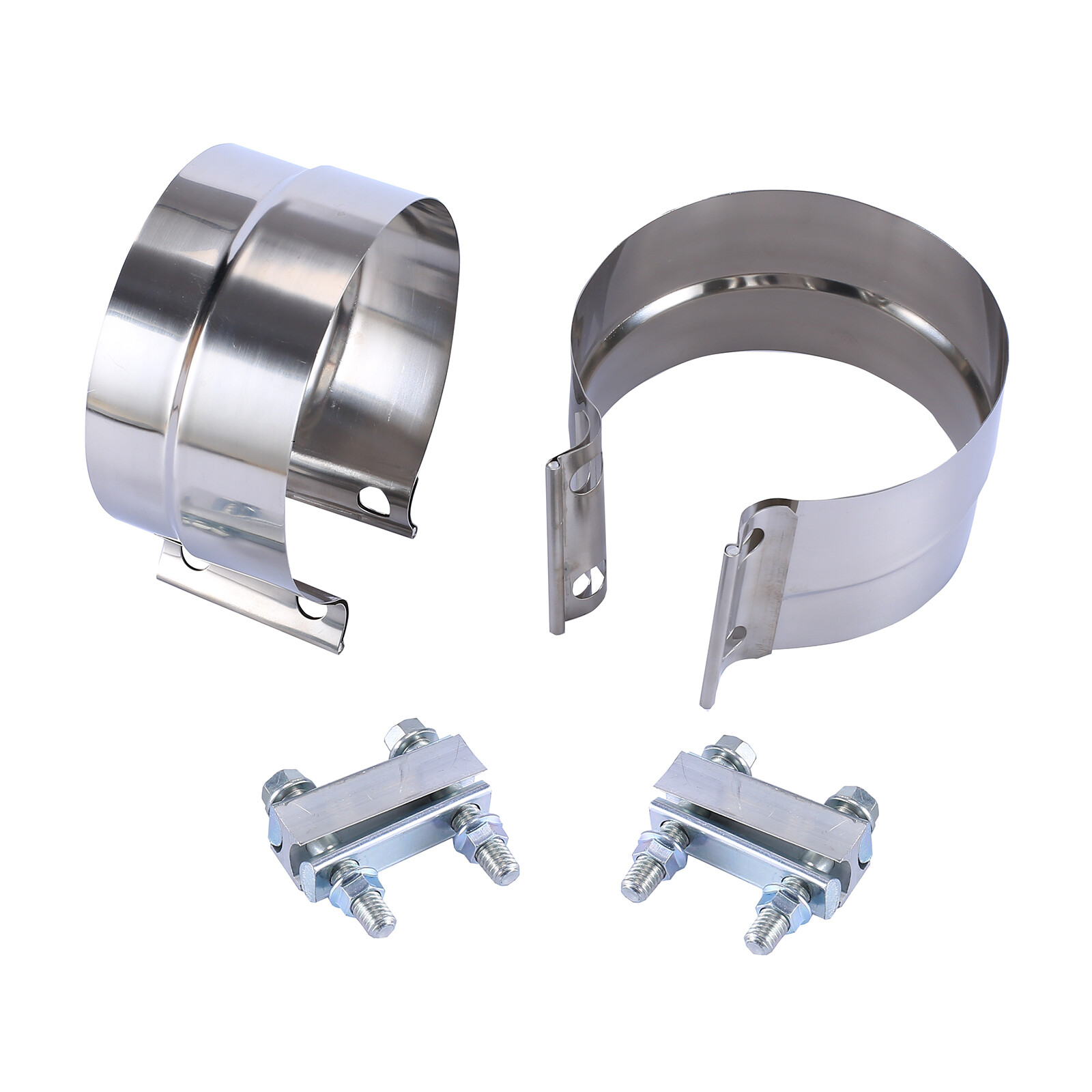 2Pack 5" inch Stainless Steel 304 Lap Joint Clamp Heavy Duty Exhaust Band Clamp