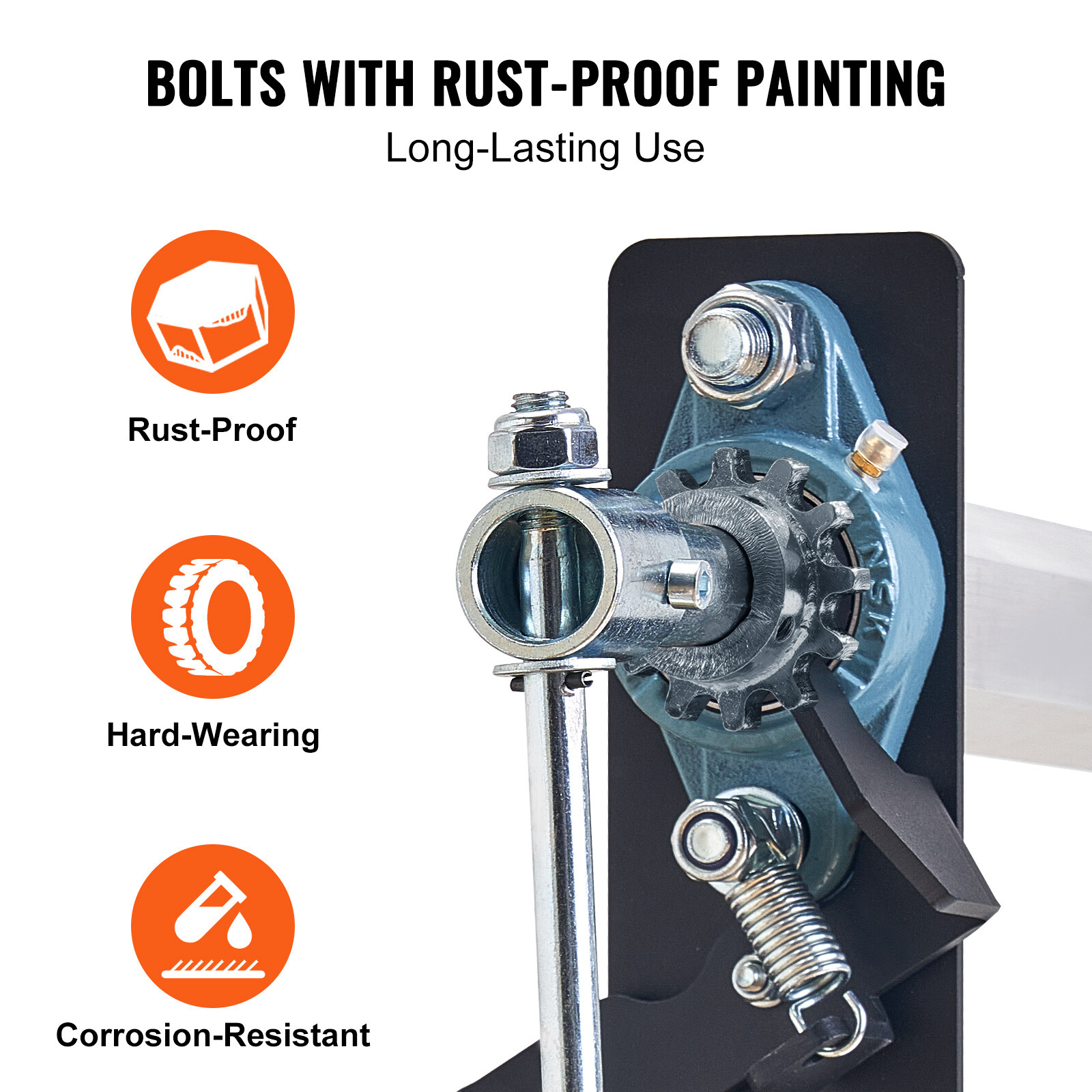 Dump Truck Trailer Hand Crank Manual Pull Tarp Roller Kit 64" to 104" Wide