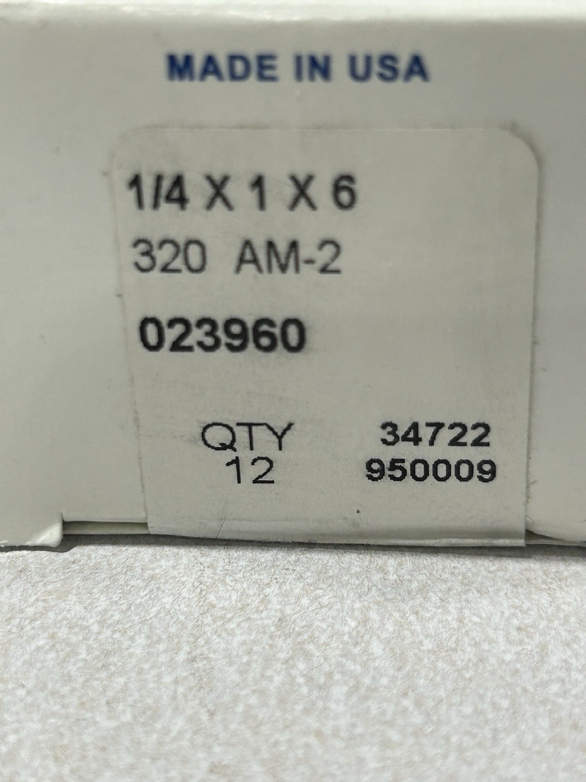 12 Boride Polishing Sharpening Stones. 1/4” X 1” X 6” 320 Grit