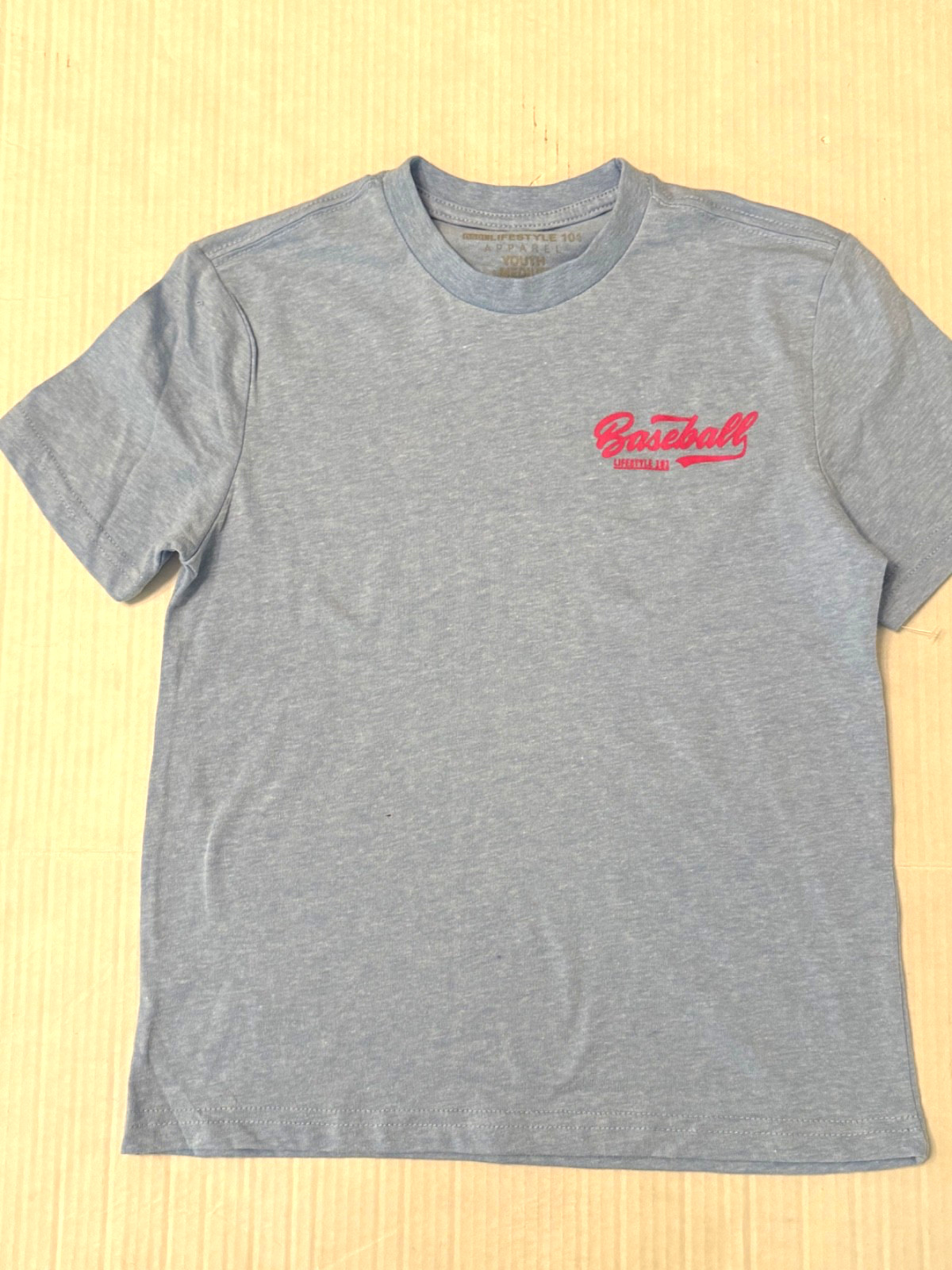 NWT Baseball Lifestyle 101 Youth Small T-shirt short sleeve blue cotton candy