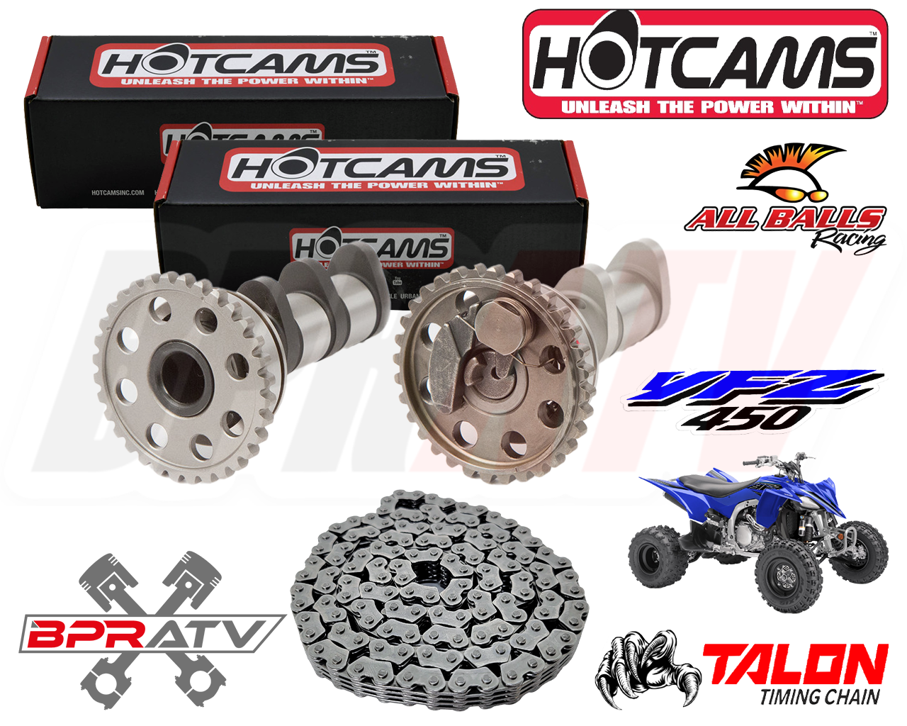 YFZ450R YFZ 450R 450X SE Hotcams Hot Cams Stage 2 TWO Camshafts Cam Timing Chain