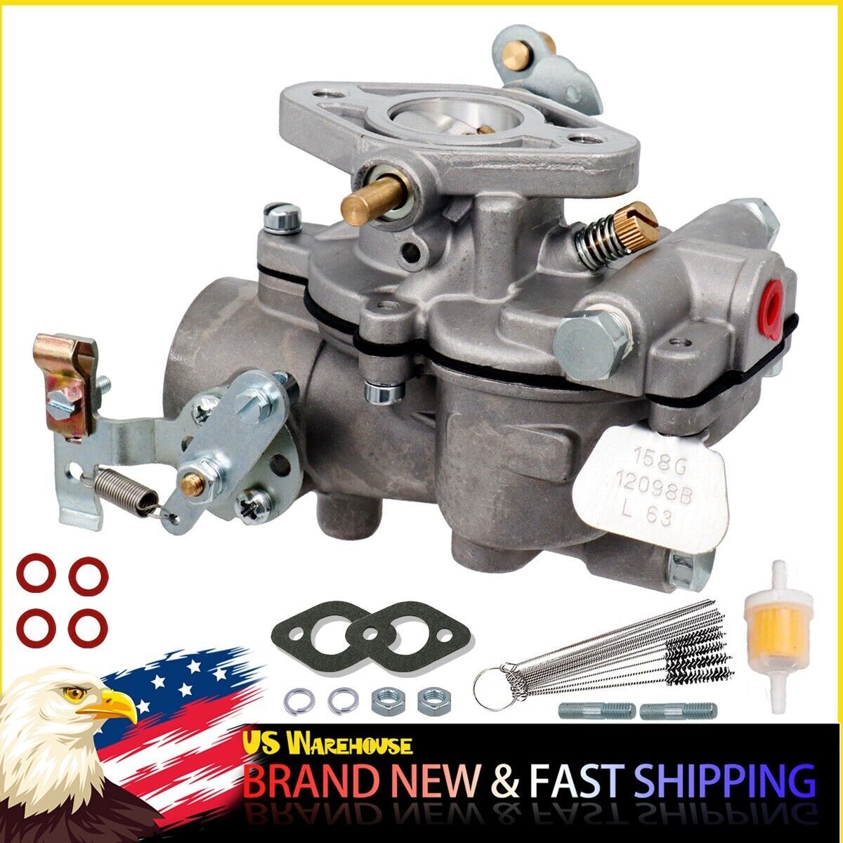 For Zenith Carburetor Updraft Gas Wisconsin L63S1 (VH4D) w/ 2-1/4" Mount New