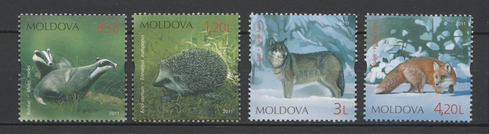Moldova 2011 Fauna, Animals  4 MNH stamps