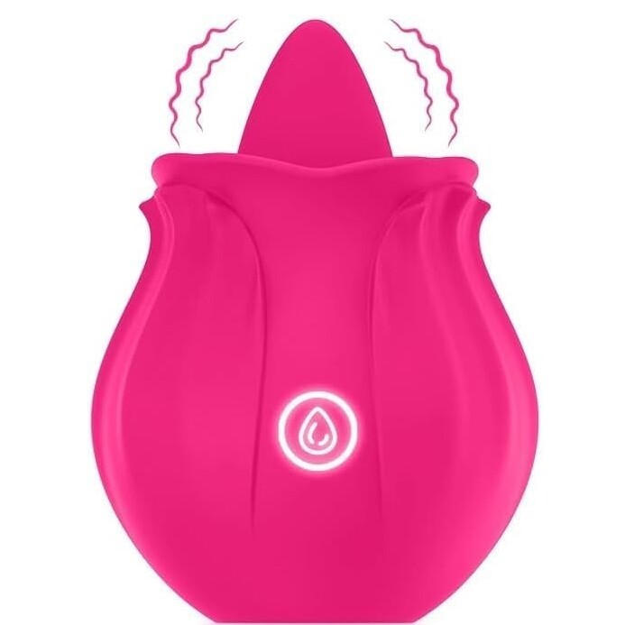 Rose Licking Vibrator Clit Sucker Dildo Women G-Spot Massager Sex Toys for Women