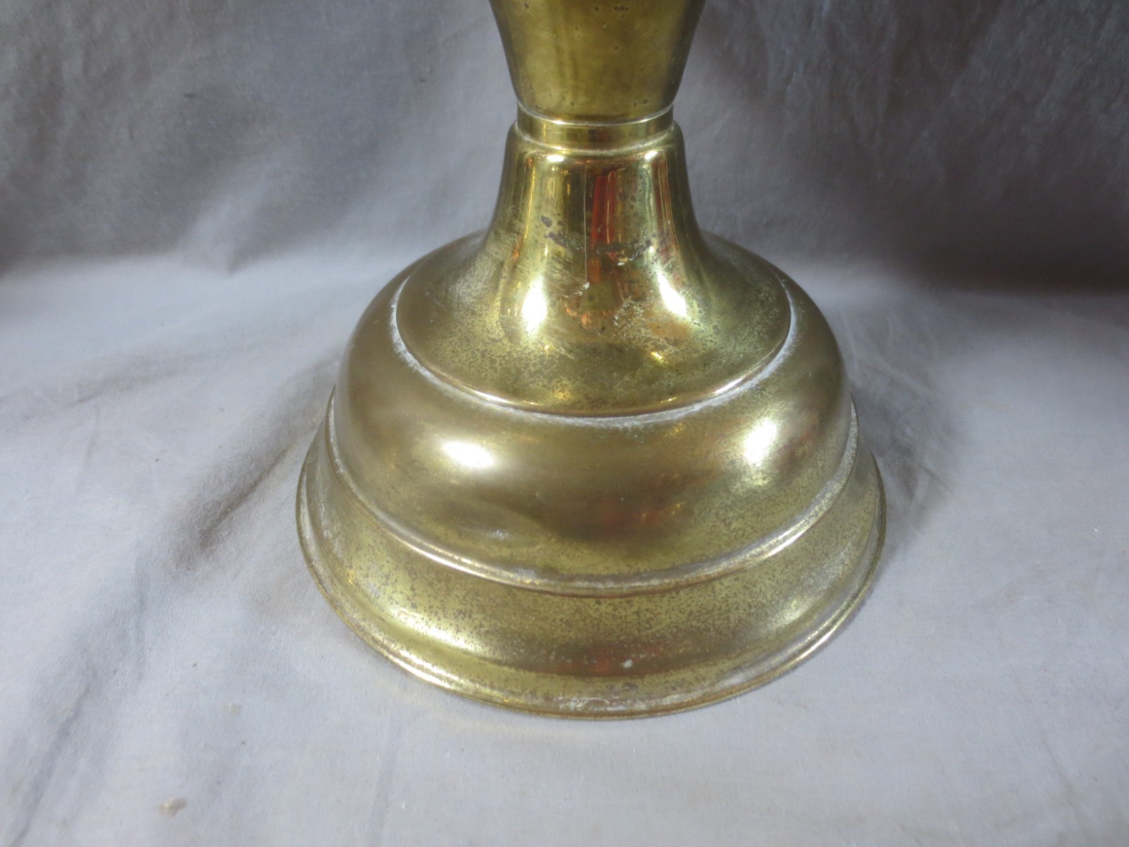 Vintage Made In England Brass Duplex Oil Lamp And Chimney Shepards Hut Lamp