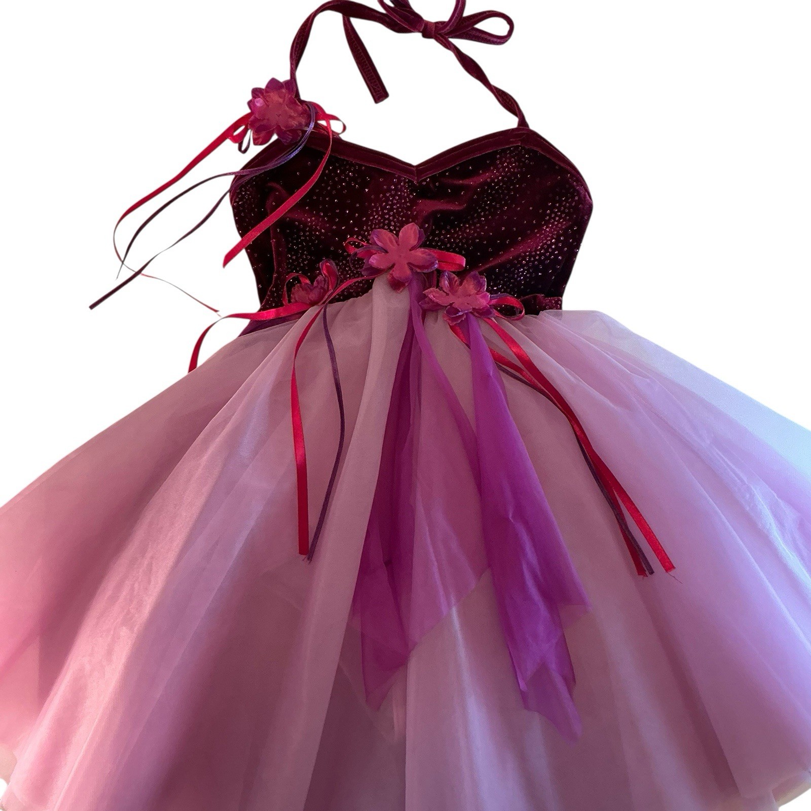 Costume Gallery Dress Purple Lavender Puffy Dress w/Bodysuit Child 6-7 Yr Medium