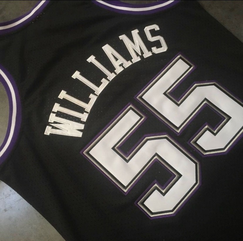 Sacramento Kings Jason Williams retro vintage black basketball jersey
