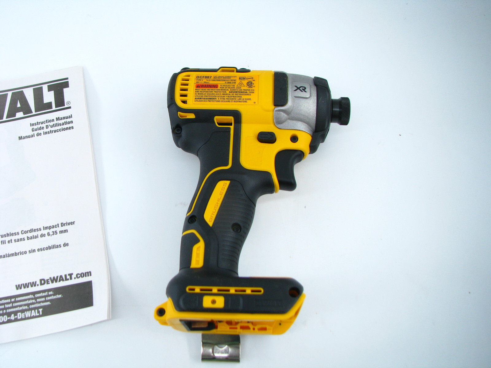 New DEWALT DCF887B 20V MAX XR Brushless 1/4" Inch Impact Driver 20 volt 3 speed