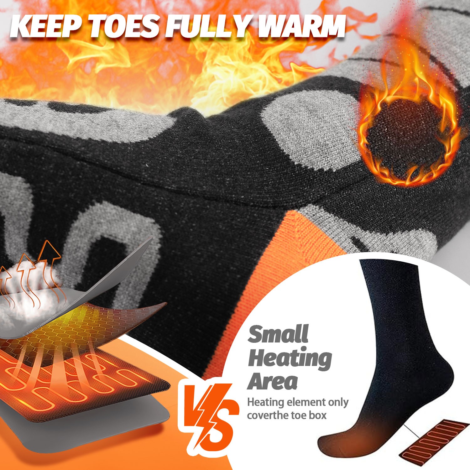 Electric Heated Socks for Men Women APP Control 5000mAh Rechargeable Battery