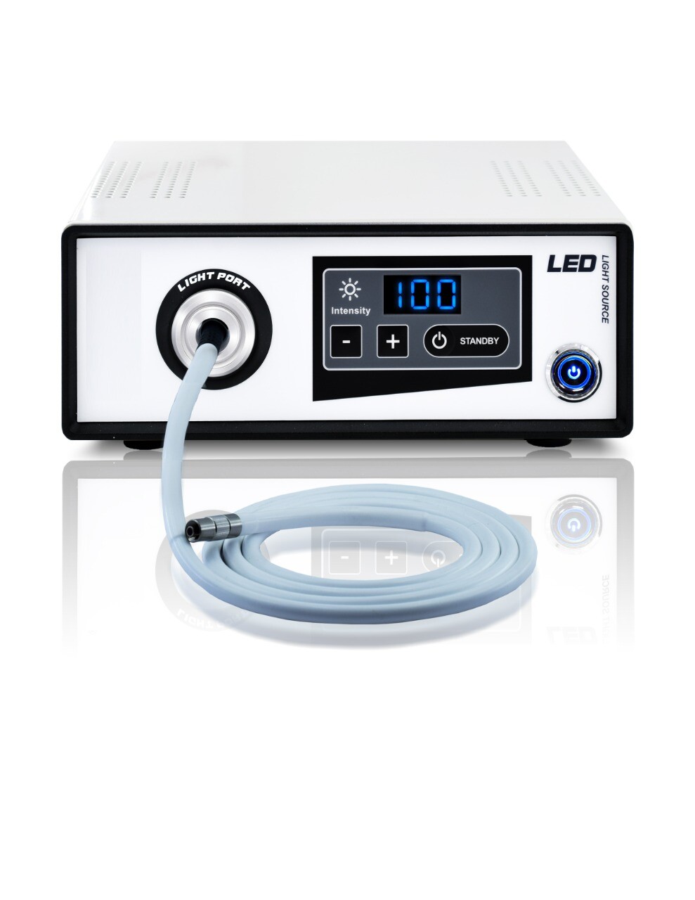 Laparoscopic Cold LED Light Source 80 Watt with Fiber Optic Cable Reusable