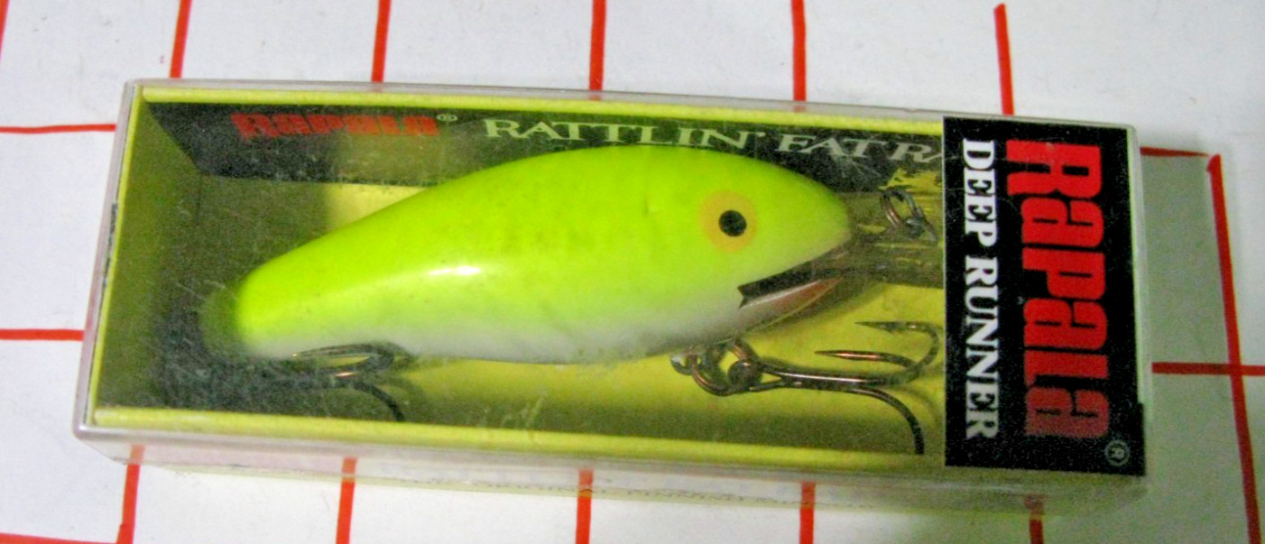 Rapala Rattlin' Fat Rap FR-7 SFC Lure, Sil/Fluo/Char, Dp Runr, 2 3/", 1/oz.- EUC