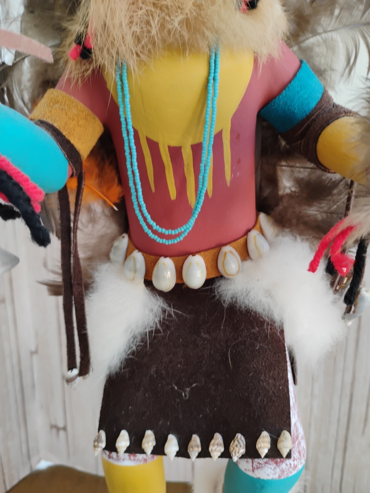 Vintage Large Navajo Kachina Doll Chasing Star Signed By Artist I McB