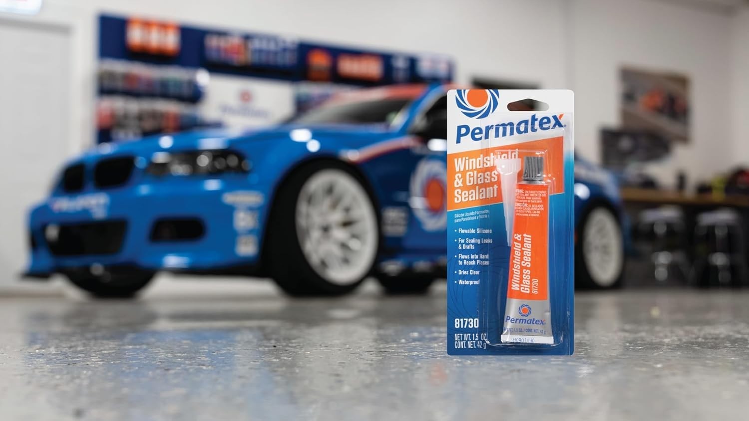 Permatex 81730 Flowable Silicone Windshield and Glass Sealer, 1.5 oz.