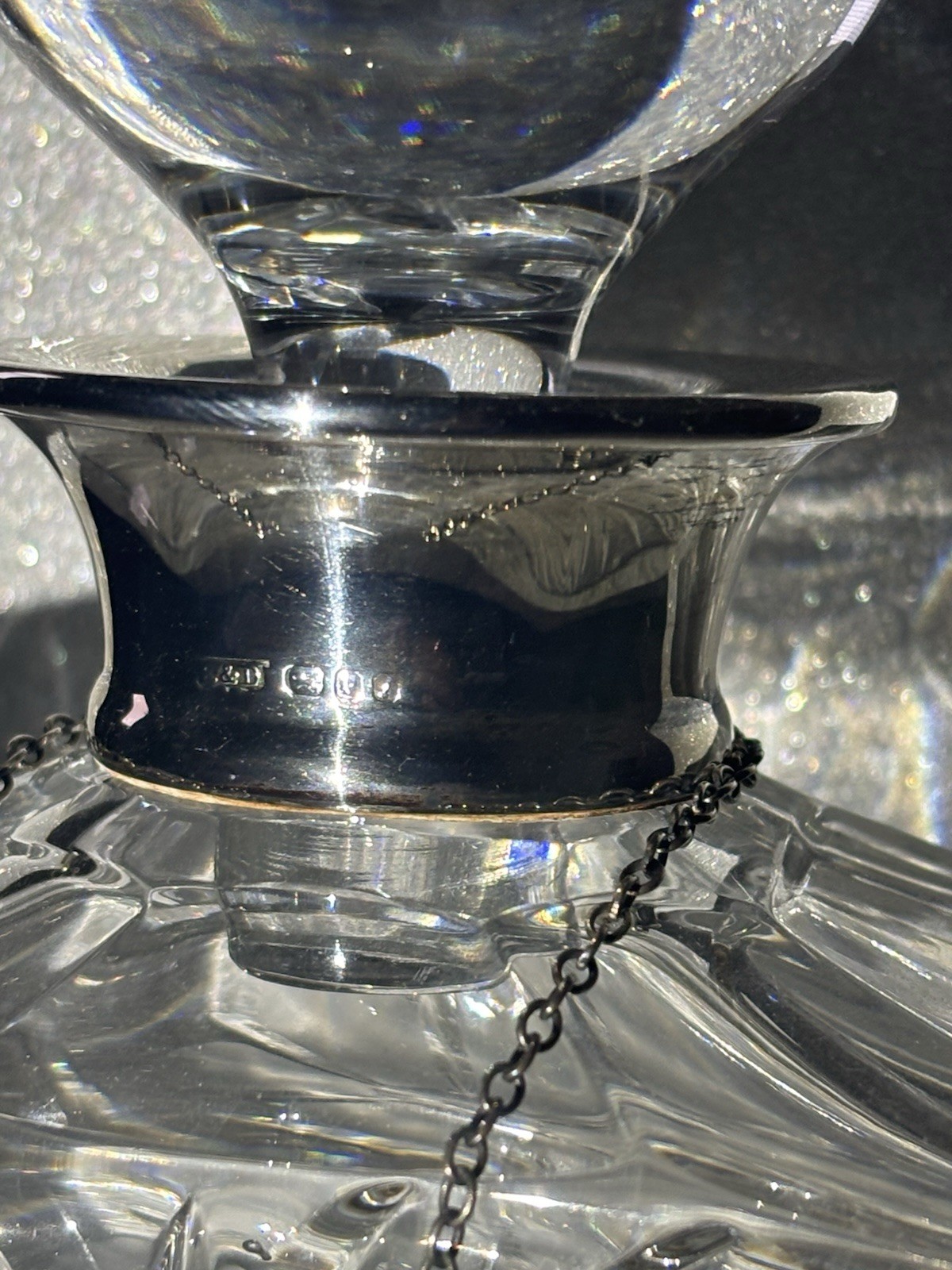 R&D, Sterling And Crystal Decanter By Robert’s&Dore From The Mid 20th Century ￼