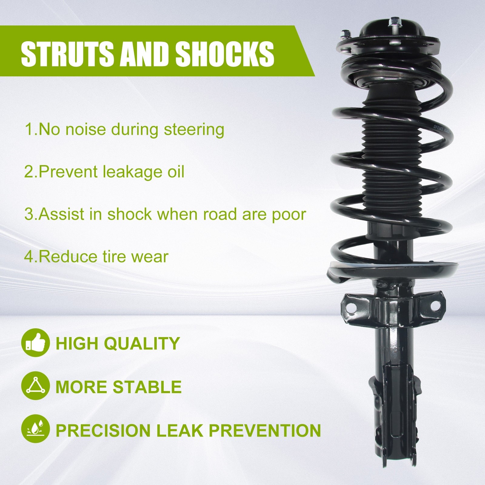 2PCS Front Shocks Struts w/Coil Spring Assembly For Chevy Cobalt HHR Pontiac G5