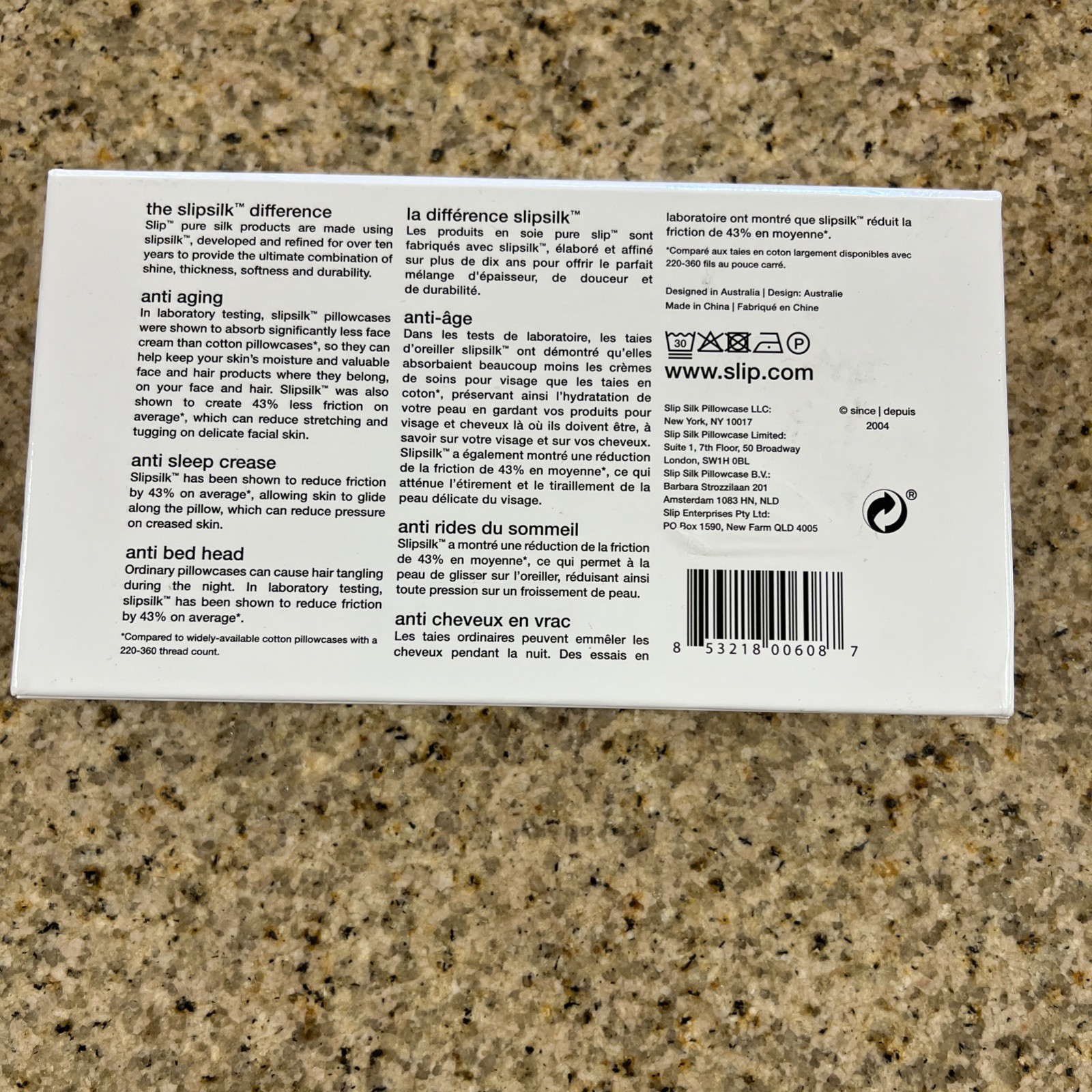 Slip Pure Mulberry Silk Pillowcase - White, Size: King (20" x 36") New Sealed