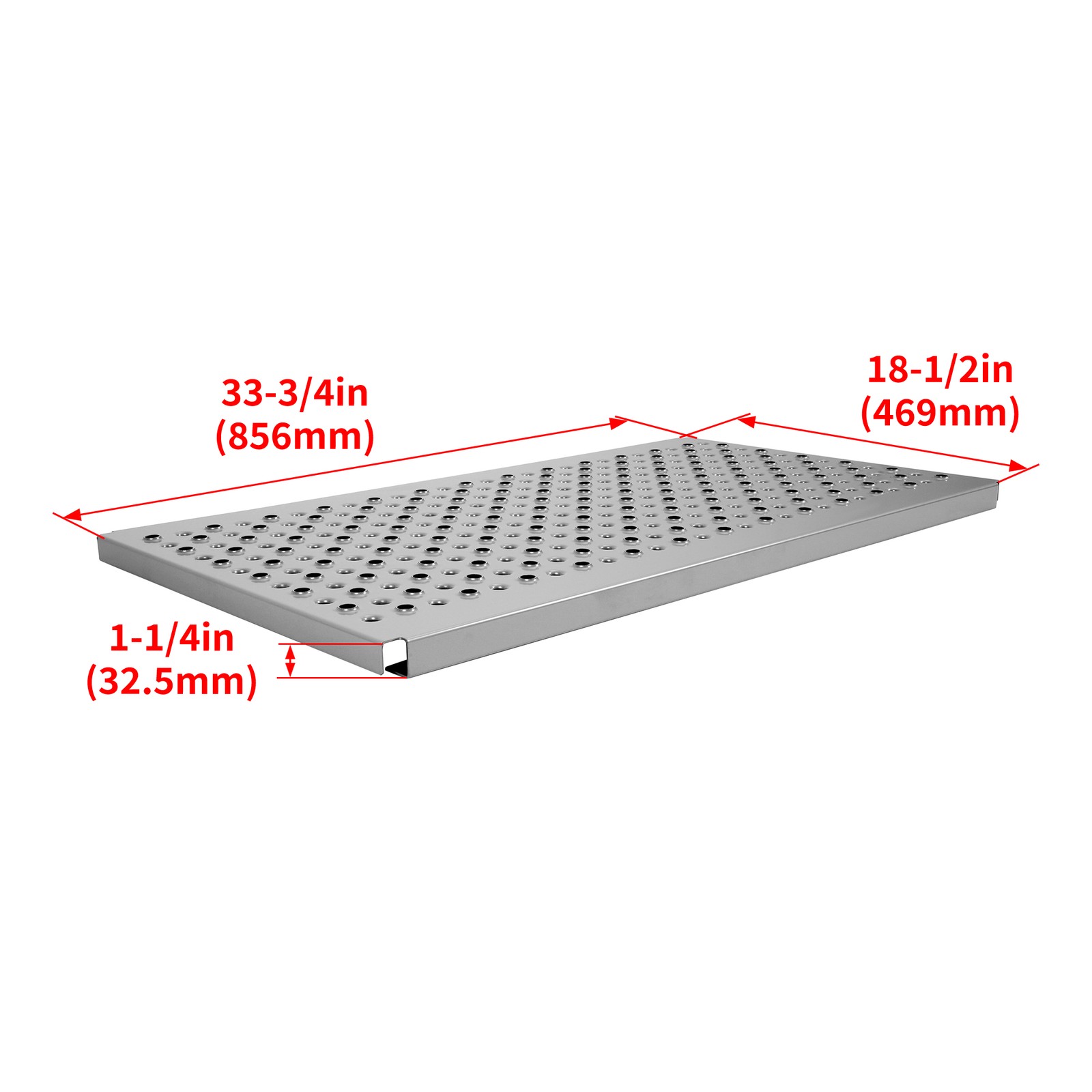 19"x34" Heavy Duty Truck Deck Plate Catwalk For Freightliner Peterbilt Kenworth