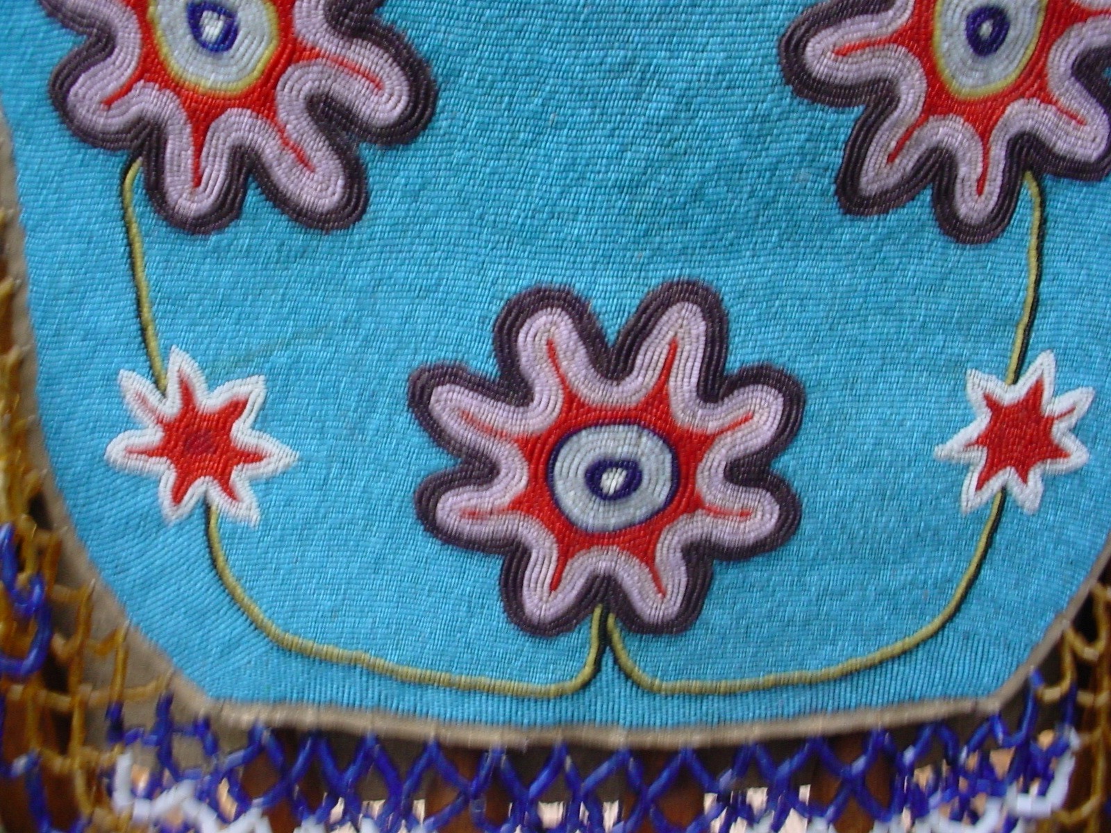 OLD CA 1900 YAKAMA PLATEAU INDIAN FULLY BEADED CAPE YOKE JINGLE DANCE