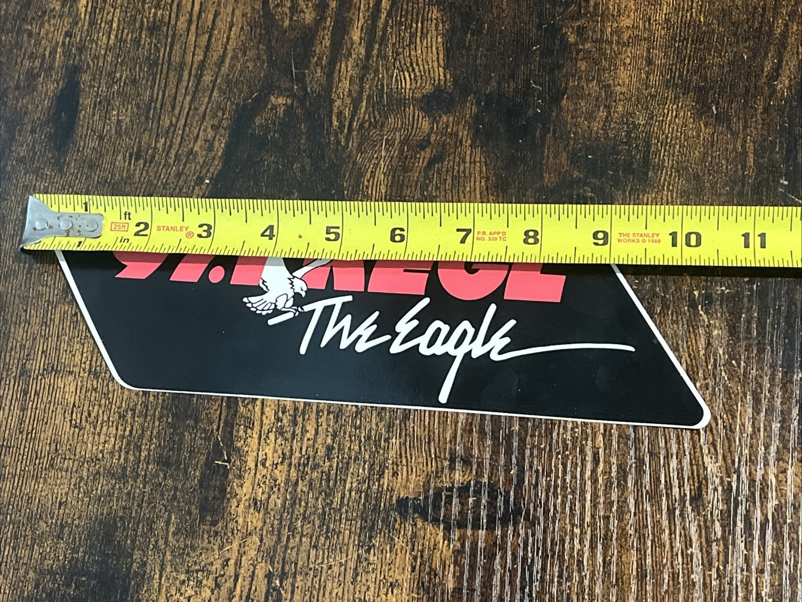 Vtg 1980's 97.1 FM KEGL The Eagle Radio Station Decal Bumper Sticker Dallas TX