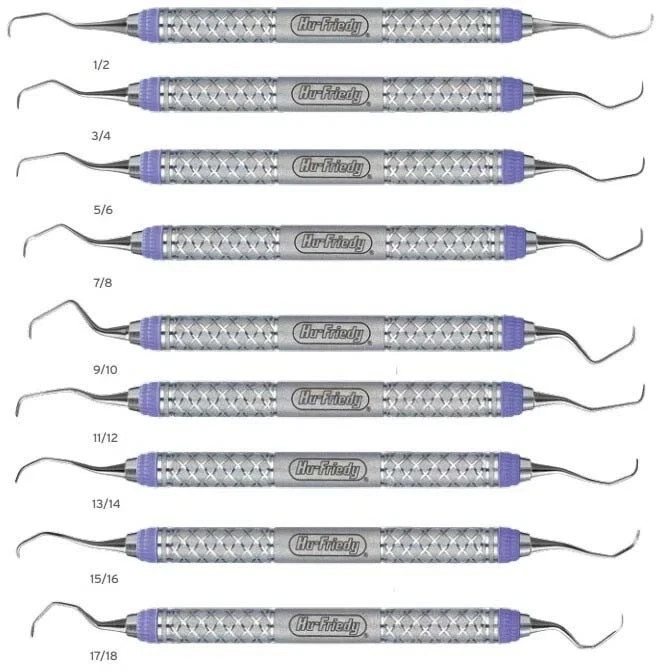 HU-FRIEDY Dental Rigid Gracey Curette SET OF 9 EverEdge 2.0 #9 Handle