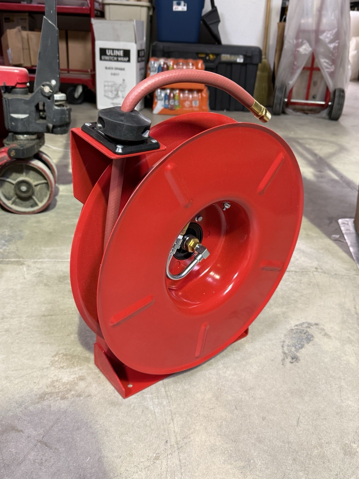 REELCRAFT 5650 OLP-SE Red Spring Return Hose Reel 50 ft 300 psi Max DENT