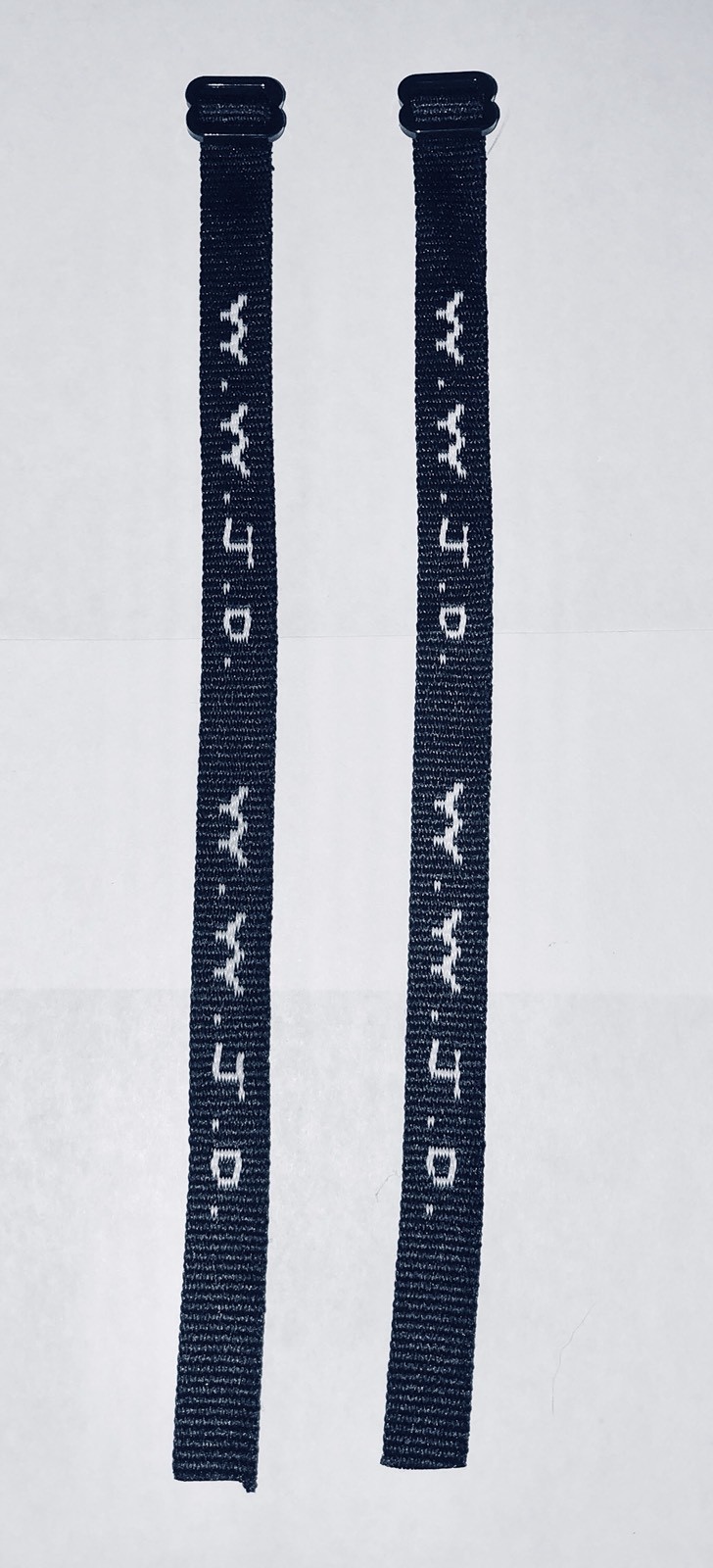 2 BLACK - WWJD Wristbands *NEW* W.W.J.D. Embroidered Bracelets Jesus