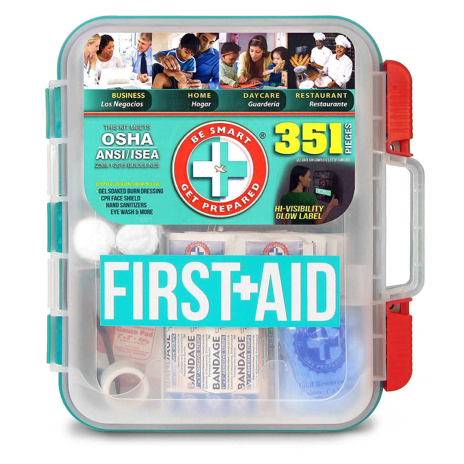 NEW 351 pc Emergency First Aid Kit Workplace OSHA ANSI FREE SHIPPING