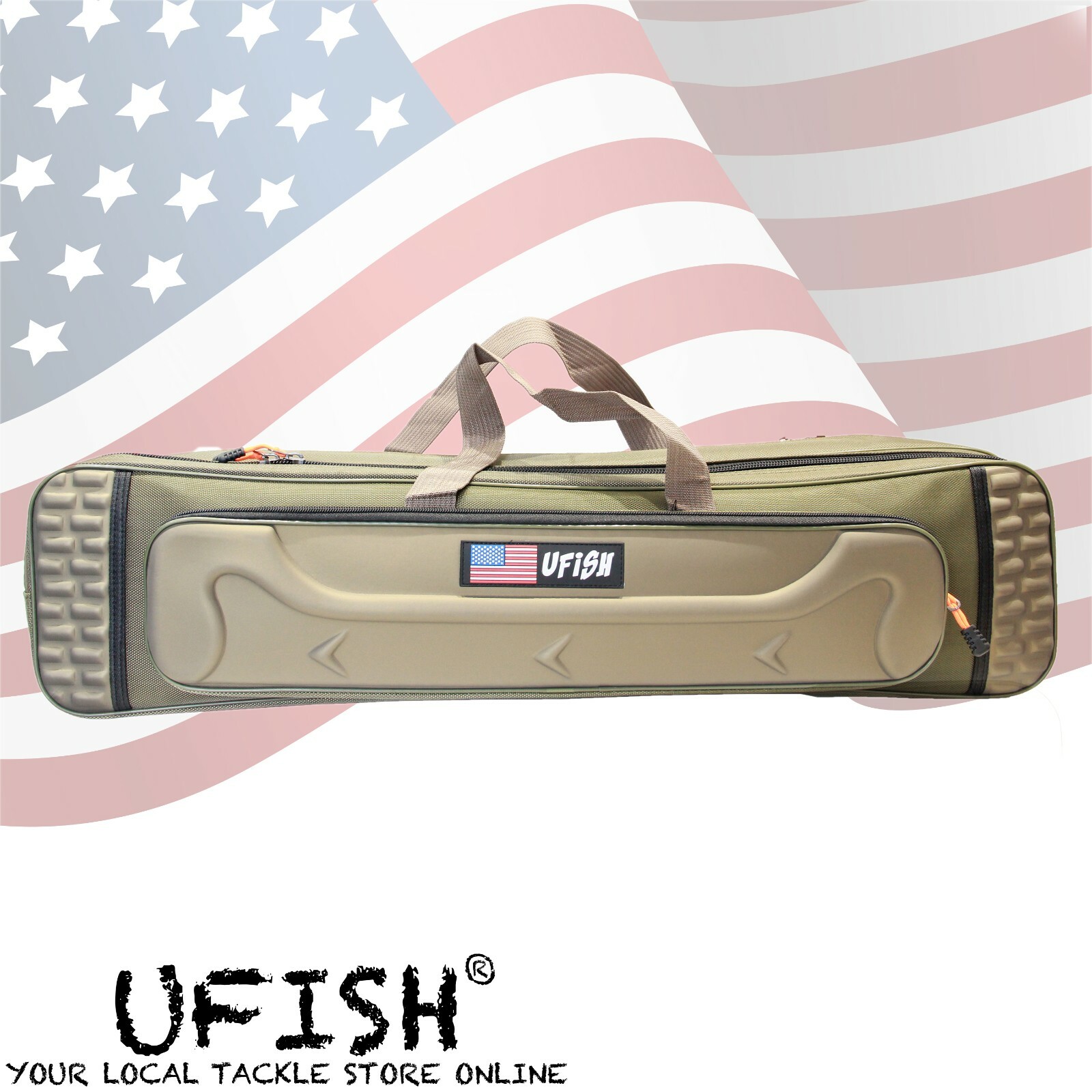 UFISH - Fishing Rod Bag , Pole Travel Case with Tackle Storage , Ice fishing