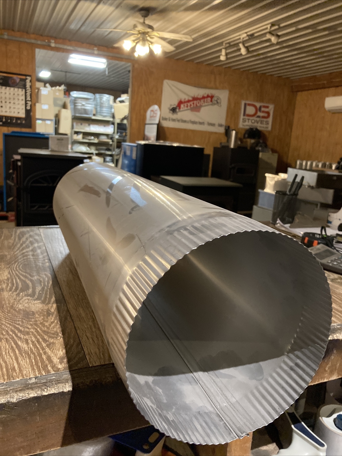 7” x 24” stainless steel stove pipe