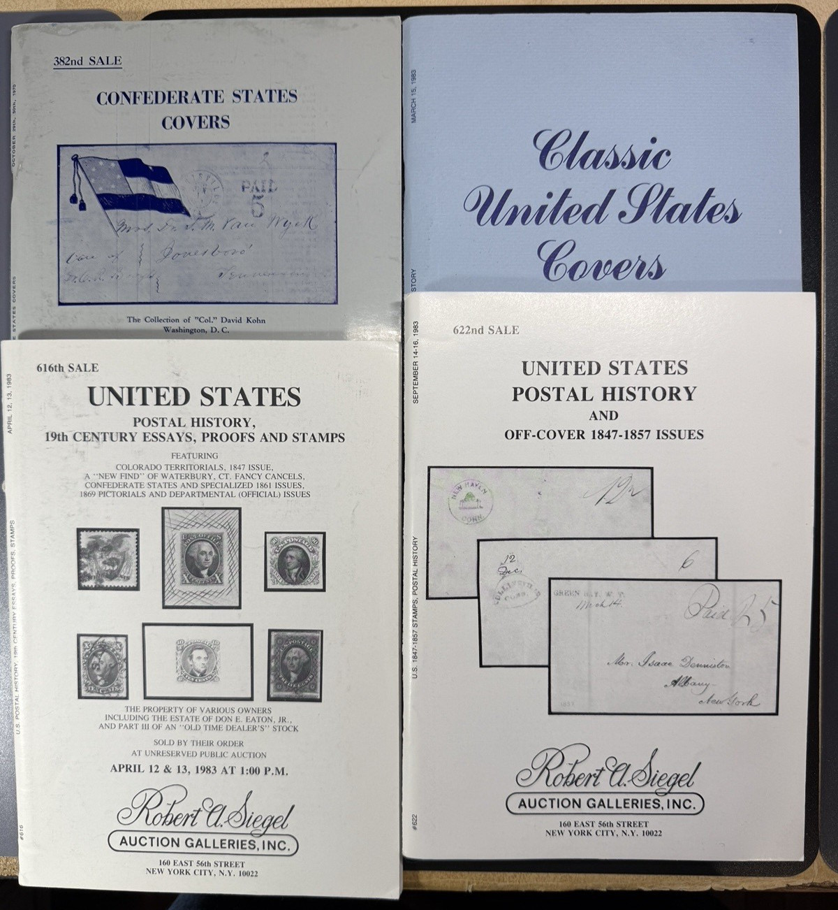 Lot of 24 R Siegel auctions - Postal History, covers, Westerns, Confederate etc