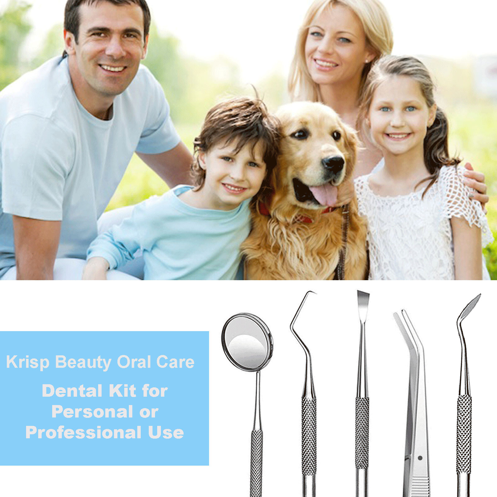 Dental Instruments Tools Scaler 5pc Oral Hygeine Deep Cleaning Set Kit Teeth Pro