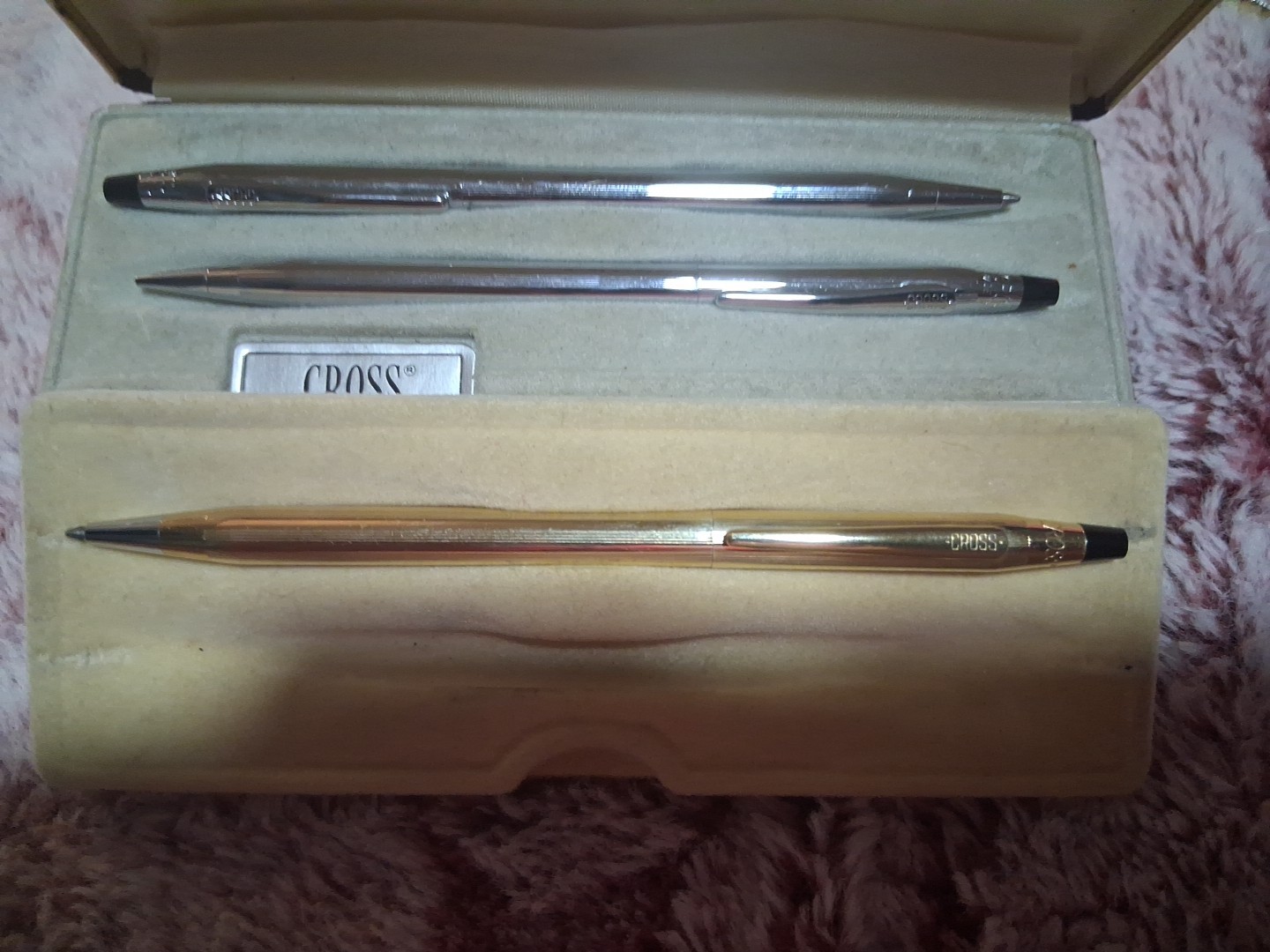 Cross Classic Century Executive Pen& Pencil Collection 10K Gold Filled & Chrome