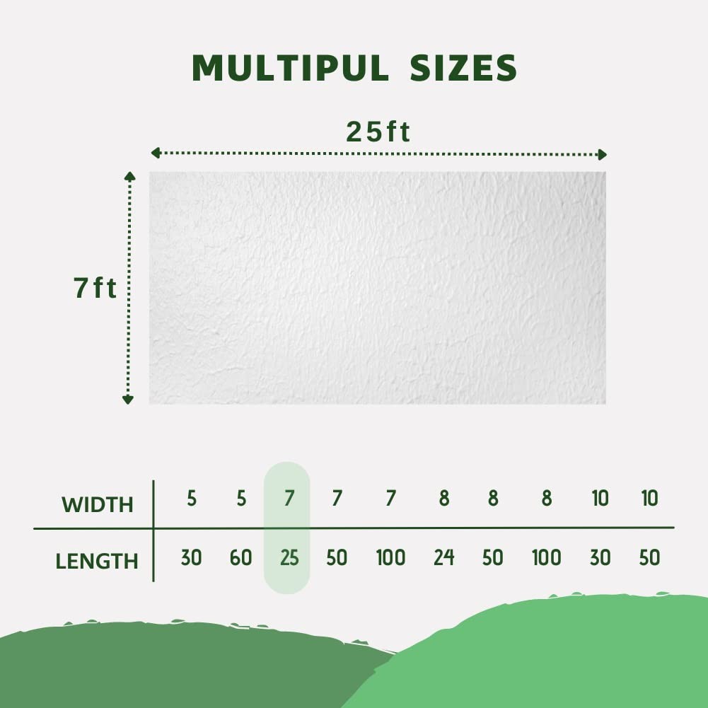 7x25ft Plant Frost Protection Cover Floating Row Frost Cloth for Vegetables