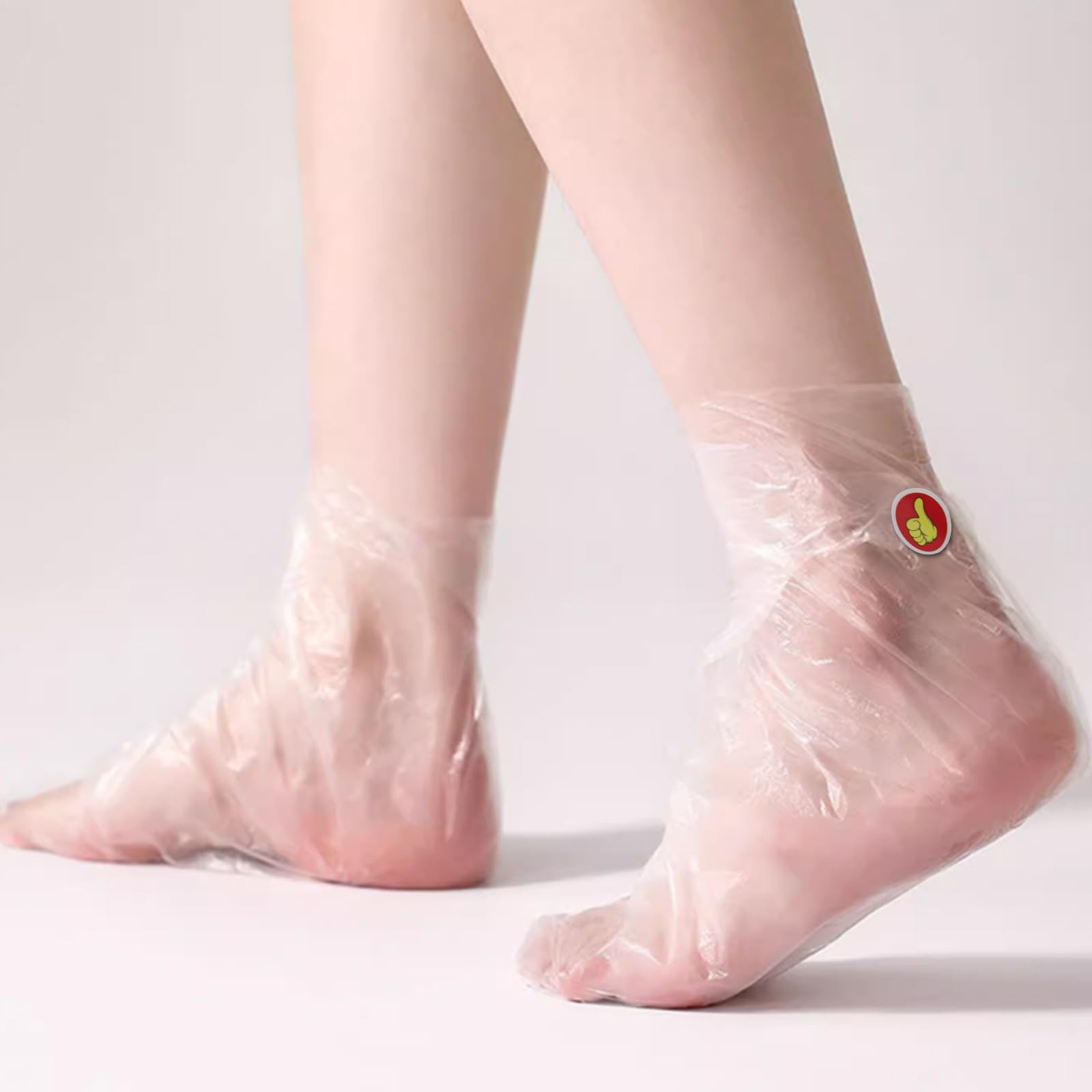 200Pcs Disposable Foot Covers for Feet with 240 Snug Closure Transparent